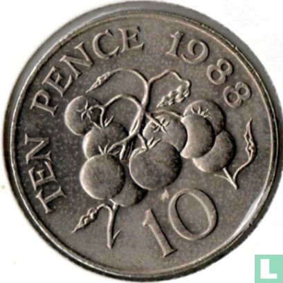 Guernesey 10 pence 1988 - Image 1