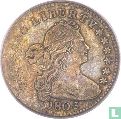 États-Unis ½ dime 1803 (grand 8) - Image 1