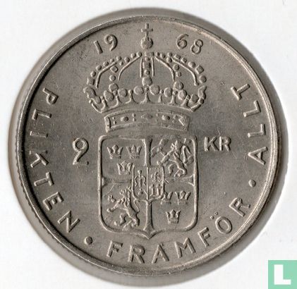 Zweden 2 kronor 1968 - Afbeelding 1