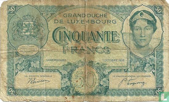 Luxemburg 50 Francs - Afbeelding 1
