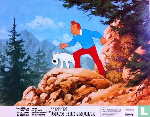 Tintin le lac aux requins Kuifje en bobby op de berg 