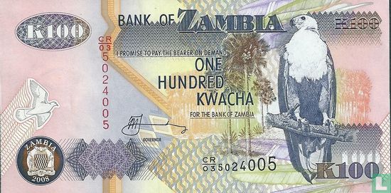 Zambia 100 Kwacha 2008 - Image 1