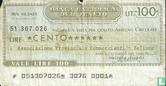 Venetië 100 Lire 1976 - Afbeelding 1