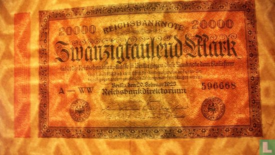 Germany 20,000 Mark (Watermark: G/D in stars) - Image 3