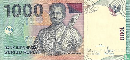 Indonesia 1,000 Rupiah 2003 - Image 1
