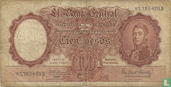 Argentinien 100 Pesos-1954 - Bild 1