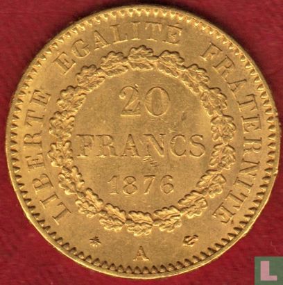 Frankreich 20 Franc 1876 - Bild 1