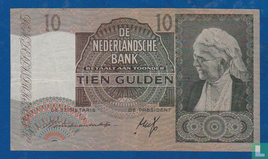 10 gulden 1940-1 zeer fraai+ - Afbeelding 1