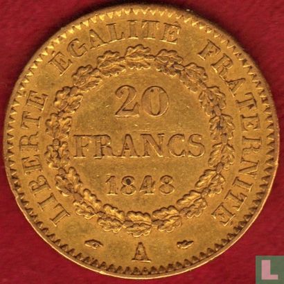 France 20 francs 1848 (génie de la liberté) - Image 1