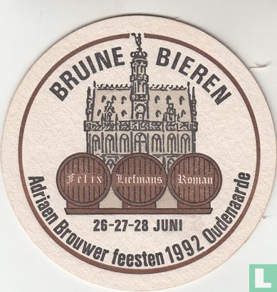 Bruine bieren Adriaen Brouwer feesten 1992 Oudenaarde 