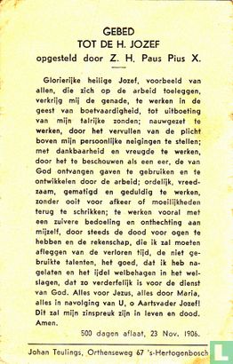 Gebed tot de H. Jozef opgesteld door Z.H. Paus Pius X - Afbeelding 2