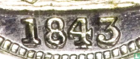 United States ½ dime 1843 (misstrike) - Image 3