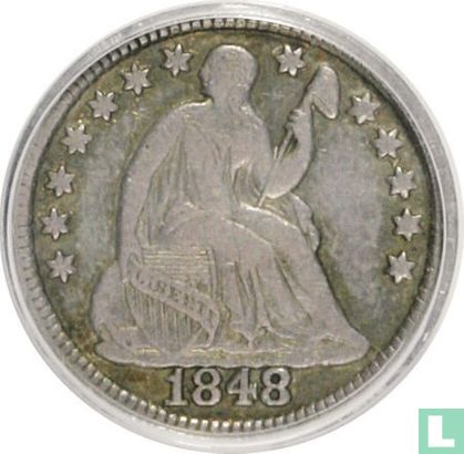 United States ½ dime 1848 (without letter - 8 over 7) - Image 1
