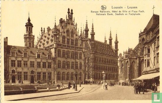 Leuven - Nationale Bank, Stadhuis en Fochplaats