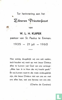 Zilveren Priesterfeest W.L.H. Kuiper - Afbeelding 2
