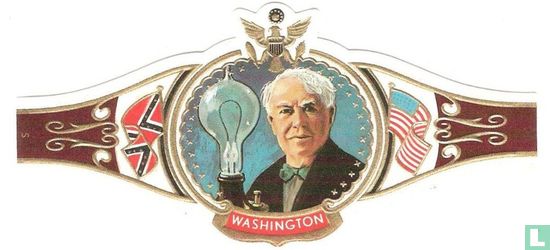 Edison met zyn eerste electrishe lamp - Image 1