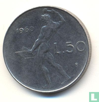 Italy 50 lire 1960 - Image 1