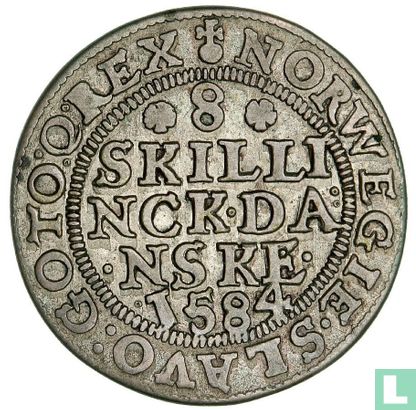 Denemarken 8 skilling 1584 - Afbeelding 1