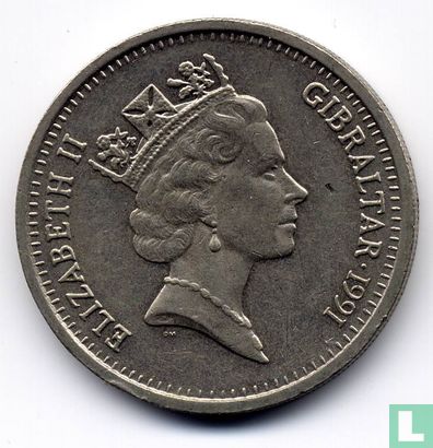 Gibraltar 10 pence 1991 (AB) - Image 1