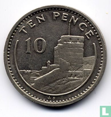 Gibraltar 10 pence 1991 (AB) - Image 2