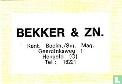 Bekker & Zn.