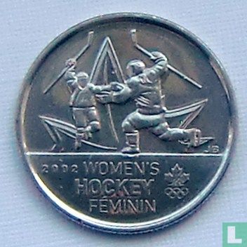 Canada 25 cents 2009 (colourless) "Vancouver 2010 Winter Olympics - Women's ice hockey" - Image 2