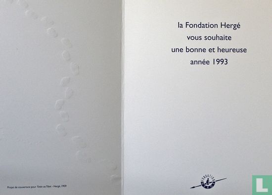 La Fondation Hergé vous souhaite une Bonne et Heureuse Année 1993. - Image 3