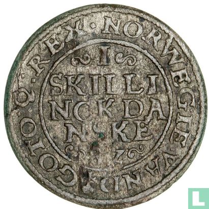 Denmark 1 skilling 1582 - Image 1