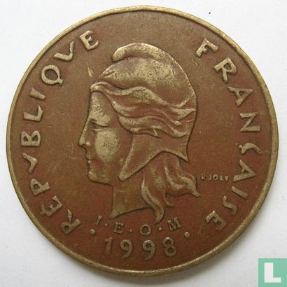 French Polynesia 100 francs 1998 - Image 1