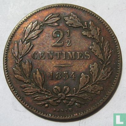 Luxembourg 2½ centimes 1854 (sans empattement) - Image 1