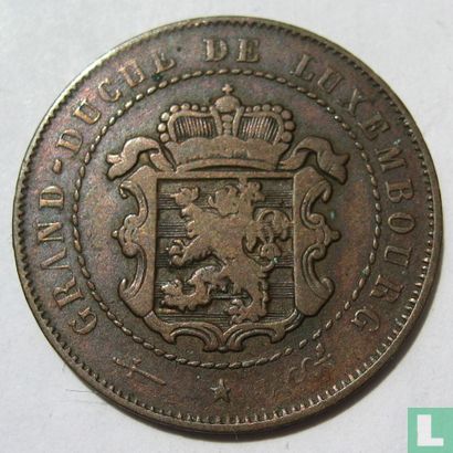 Luxemburg 2½ centimes 1854 (zonder serif) - Afbeelding 2