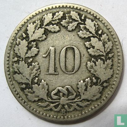 Switzerland 10 rappen 1882 - Image 2