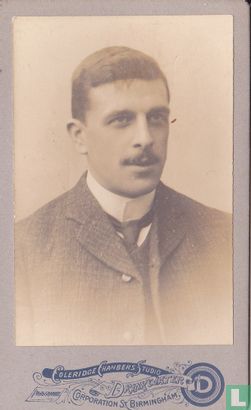 Young man with moustache and high collar - Image 1