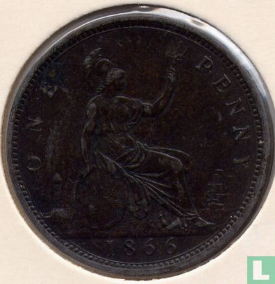 Royaume Uni 1 penny 1866 - Image 1
