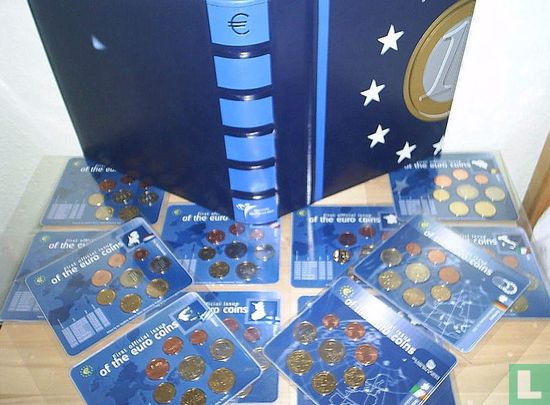 Austria mint set 2002 "First official issue of the euro coins" - Image 3