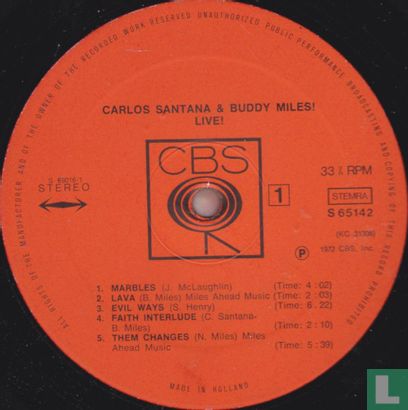 Carlos Santana & Buddy Miles Live - Afbeelding 3