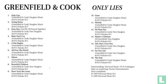 Greenfield & Cook - Only Lies - Bild 2