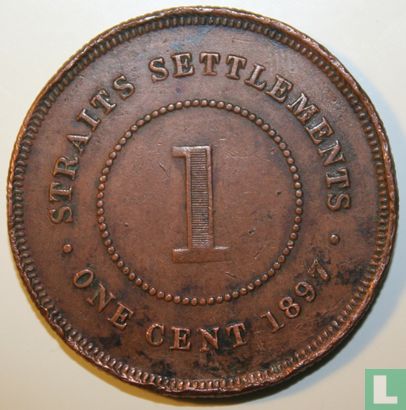 Straits Settlements 1 cent 1897 - Afbeelding 1