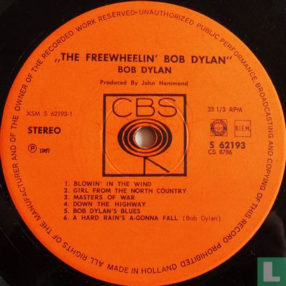 The freewheelin' Bob Dylan  - Afbeelding 3
