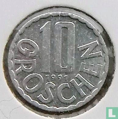 Austria 10 groschen 1991 - Image 1
