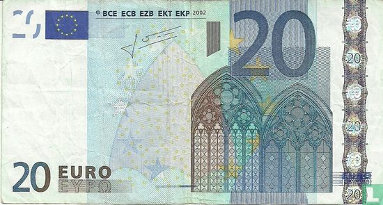 Eurozone 20 Euro H-G-T - Afbeelding 1