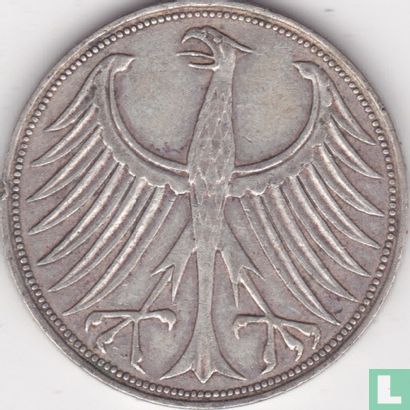 Germany 5 mark 1956 (D) - Image 2