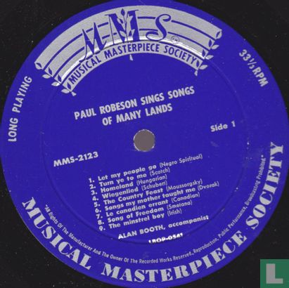 Paul Robeson Singt Lieder aus aller Welt  - Afbeelding 3