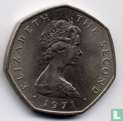 Man 50 new pence 1971 - Afbeelding 1
