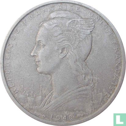 Côte française des Somalis 5 francs 1948 - Image 1