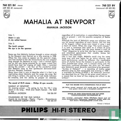 Mahalia at Newport - Afbeelding 2