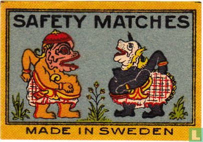 Safety matches stripfiguren