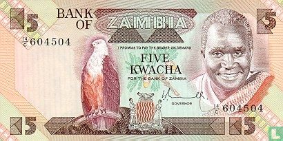 Sambia 5 Kwacha ND (1980-88) P25a - Bild 1
