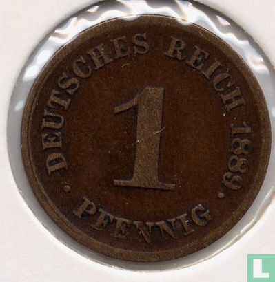 Empire allemand 1 pfennig 1889 (D) - Image 1