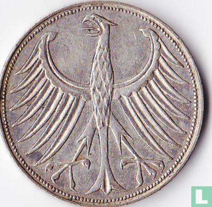 Allemagne 5 mark 1965 (D) - Image 2